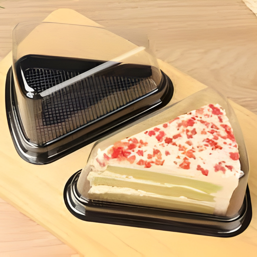 Pastry Triangle HIPS Tray with Dome Lid