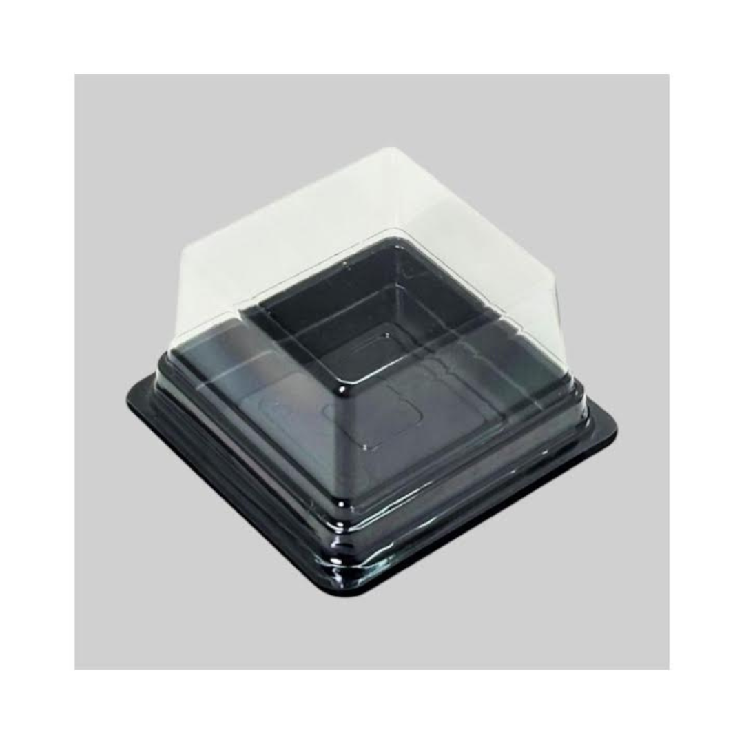 Pastry Square HIPS Tray with PET Dome Lid