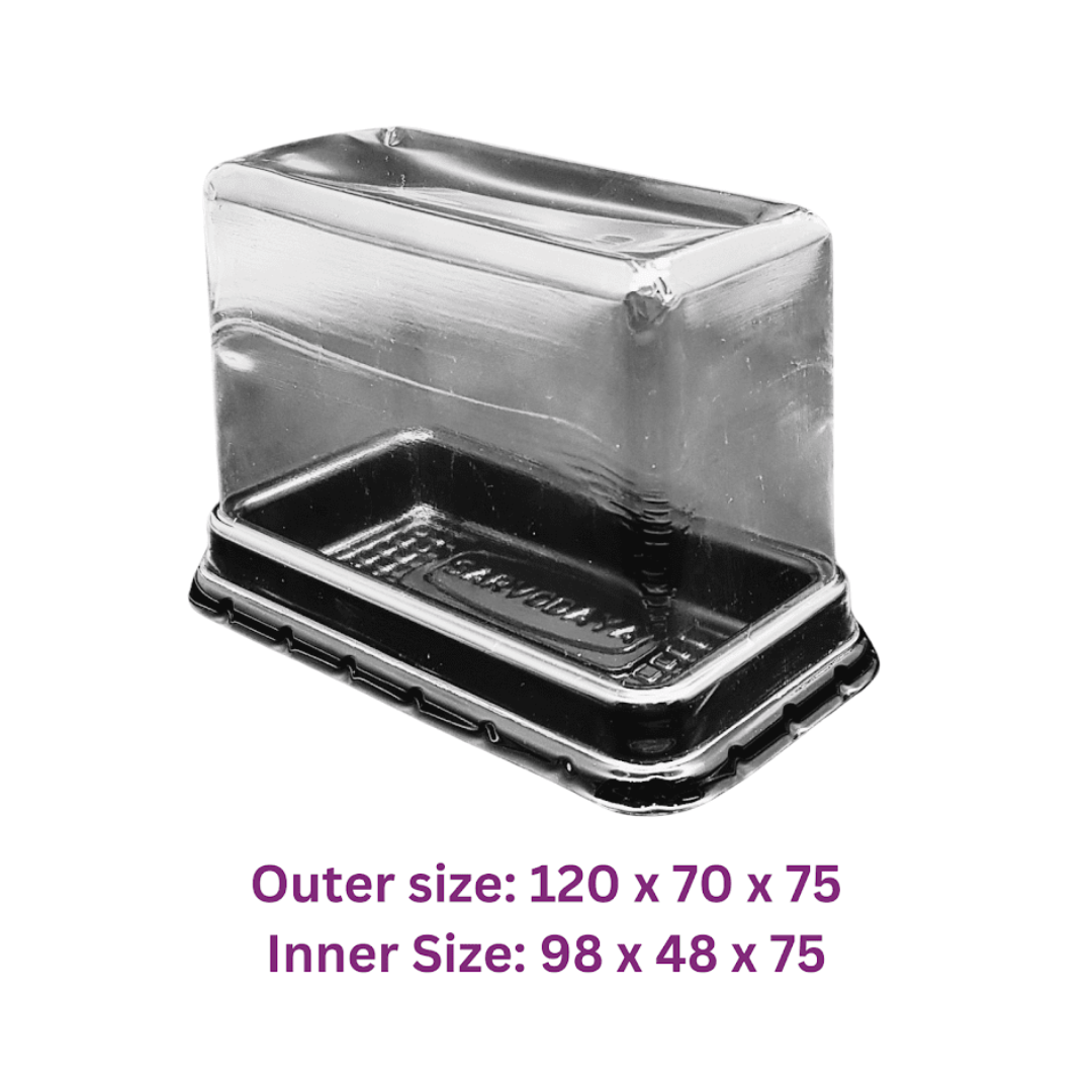 Pastry Rectangular HIPS Tray with Dome Lid